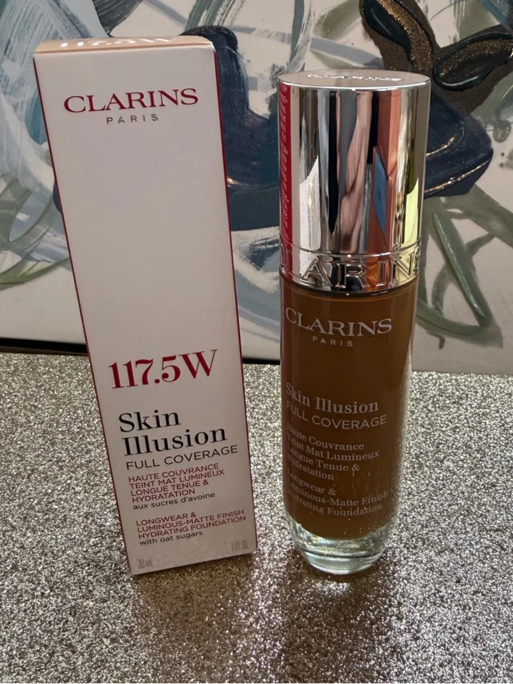 *NIB 117.5 W 1oz* CLARINS Skin Illusion Full Coverage Foundation